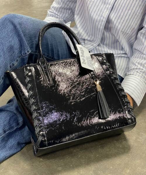 Bolsa Charol Negro Mod. 24 0228