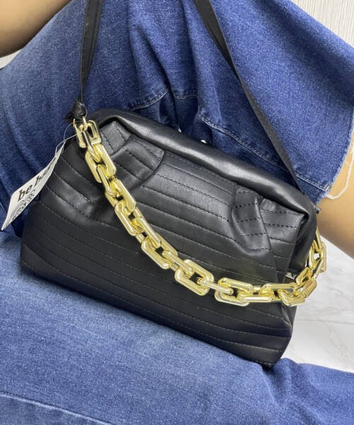 Bolsa Zigzag Bollón Negro mod. 23 9066