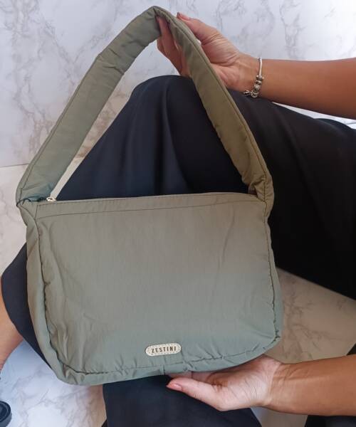 Bolsa Juvenil de Nylon Verde Militar Mod. 10 14507