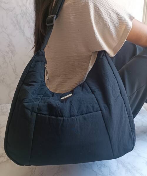 Bolso Casual de Nylon en Negro Mod. 10 14506