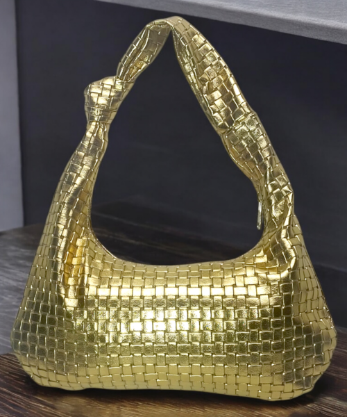 Bolsa Tejida de Mano color Oro Mod. 10 0210