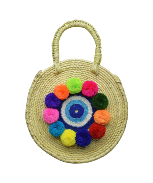 Bolsa Redondo Ojo Turco Pompom 30 2052