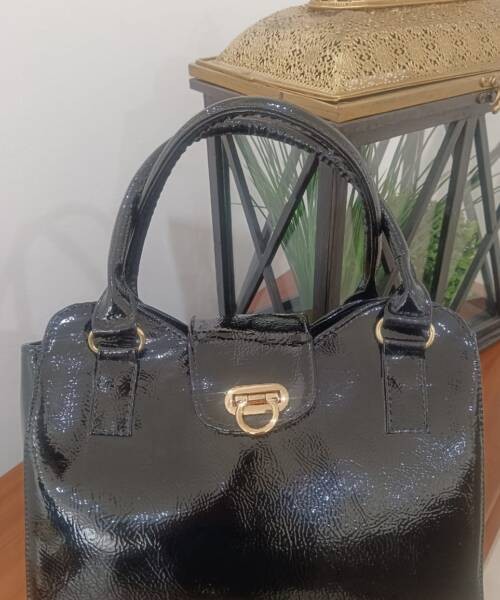 Bolsa Charol Negro Mod. 24 0200