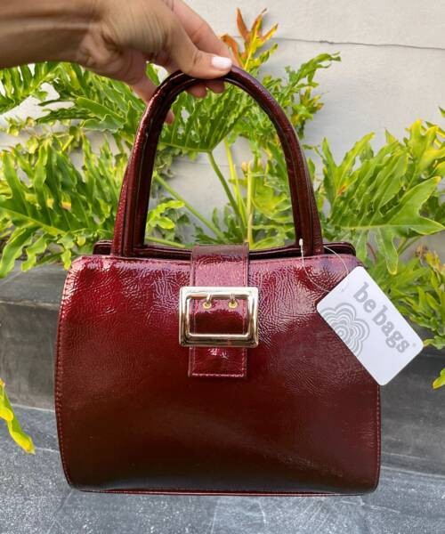 Bolso Casual de Charol Vino Mod. 24 9013