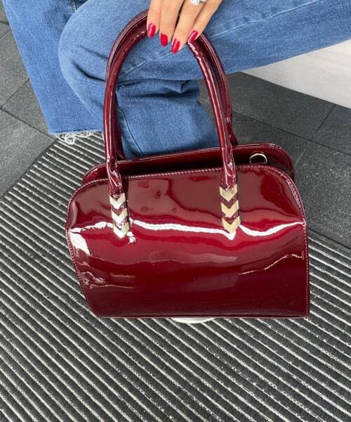 Bolso Nebra Charol color Vino Mod. 24 0215
